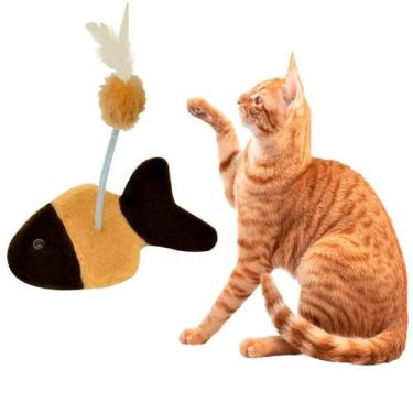 Imagem de Brinquedo peixinho p/gato mr/bg 23x15cm - São Pet