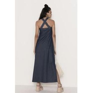 Imagem de Vestido longo jeans com alças ajustáveis - Reserva Natural, Jeans, 38