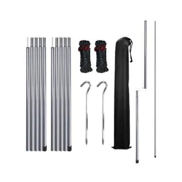 Imagem de Conjunto De 2 Varas De Tenda Ajustáveis Em Aço Para Abrigo Solar, Told