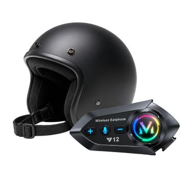 Imagem de Acessório Bluetooth para Capacete MDM Cpct Potente Mãos Livres Bateria Longa 500mAh Bluetooth 5.3 Preto