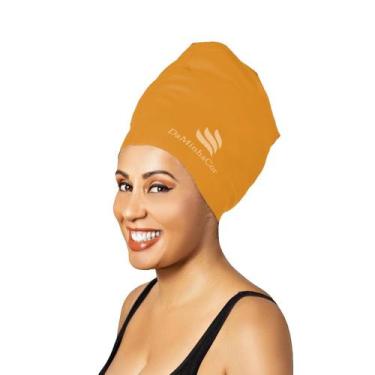 Imagem de Touca De Natação Afro GG Daminhacor, Laranja