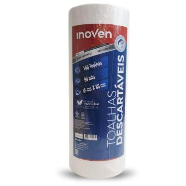 Imagem de Toalha Descartável Multiuso Inoven Pet Fibras de Celulose 45x80cm 10 Unidades