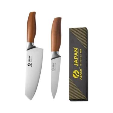 Imagem de Conjunto De Facas De Cozinha Profissionais Em Aço Inoxidável Japonês, 