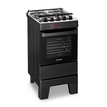 Imagem de Fogão a Gás Mesa Inox Tampa de Vidro Forno 50L Esmaltec IDEAL Master P