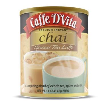 Imagem de Chá Latte Chai Temperado Caffe D'Vita 453g em Pote