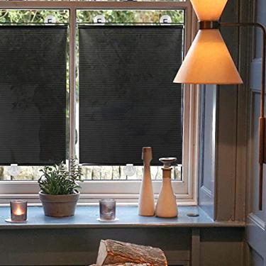 Imagem de ifundom Persiana exterior tipo rolo, persiana blackout com ventosas, cortina temporária de cobertura de janela portátil 125 x 40 cm