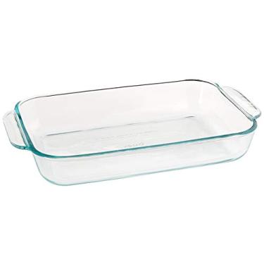Imagem de Pyrex Assadeira oblonga básica de vidro de 2 litros, transparente 28,2 cm x 18 cm x 4,3 cm.