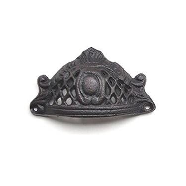 Imagem de Hollow coroa alça de ferro fundido projeto de serviço pesado design exclusivo europeu jardim retrô/casa porta/armário/gaveta puxar decoração ao ar livre YYDFPIIA