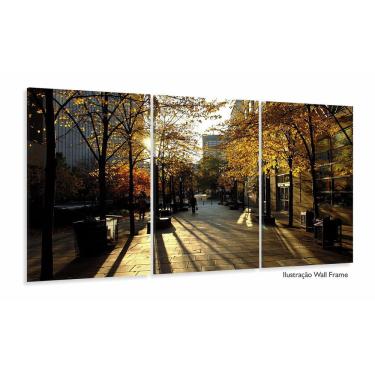 Imagem de Quadro Decorativo Interiores Paisagem Toronto Tecido 3 Peças