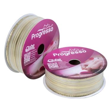 Imagem de Fita Metalizada 25Mm 10M. Ouro Aramada