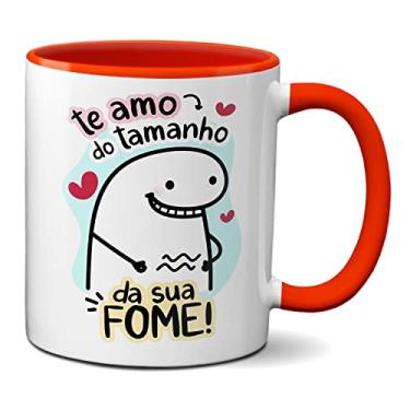 Imagem de Caneca Flork Namorados Fofos Te Amo Do Tamanho Da Sua Fome (Vermelha)