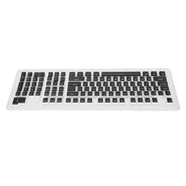 Imagem de 110 teclados, teclados de substituição de boa sensação de digitação etapa FOS para teclados 108 para teclados 87 (preto e branco)
