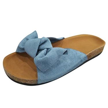 Imagem de Sandálias femininas Plataforma, 2020, confortáveis, plataforma de sapato, verão, praia, viagem, sandália, sandália, chinelo feminino, Z2-blue, 7