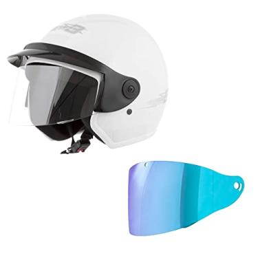 Imagem de CAPACETE ABERTO PRO TORK LIBERTY 3 SOLID BRANCO TAM. 58 VIS. CAMALEÃO