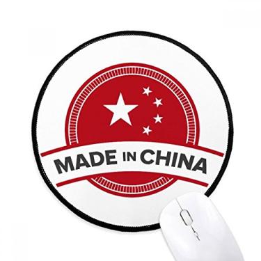 Imagem de DIYthinker Feito na China Emblema Estrelas Chinesas Mouse Pad Desktop Office Tapete Redondo para Computador