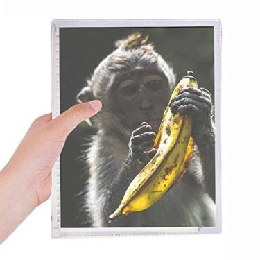 Imagem de Caderno de papel diário de folhas soltas com estampa de macaco e animais da Terrestrial Organism