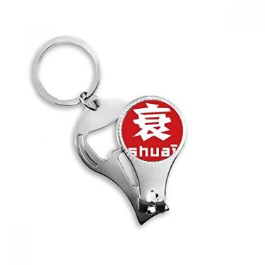 Imagem de Chinês Declínio Chinês Personagem China Alicate Anel Chaveiro Abridor de Garrafas Cortador