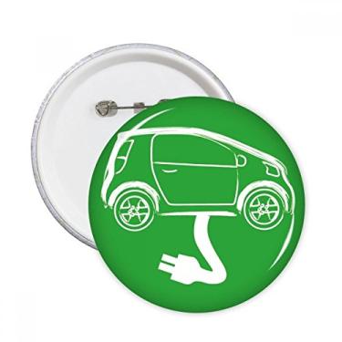 Imagem de Plugue Linha Energia Veículos Proteja o Meio Ambiente Pinos Redondos Emblema Botão Decoração 5 peças