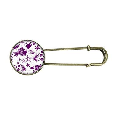 Imagem de Broche de metal retrô The Seabed World Peixe Animal