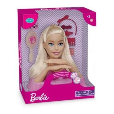 Imagem de Brinquedo Infantil Boneca Barbie Styling Head Core Com Frases Pupee -