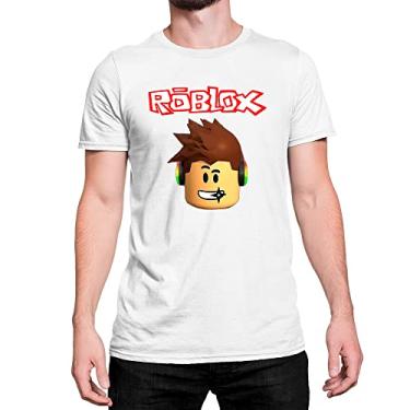 Imagem de Camiseta T-Shirt Roblox Personagem Player Jogador Algodão Cor:Branco;Tamanho:P
