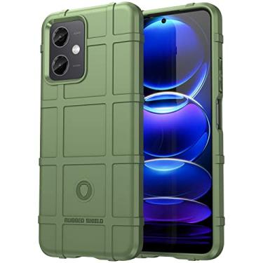 Imagem de Caso de volta Capa de silicone resistente à prova de choque de corpo inteiro para Xiaomi Redmi Note 12, capa protetora com forro fosco Capa protetora (Color : Army Green)