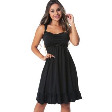 Imagem de Camisola Amamentação Gestante Pós Parto Luana (GG/46, PRETO)