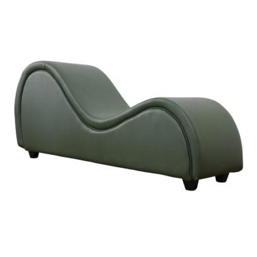 Imagem de Poltrona Divã Cadeira Recamier Design Americano Sofá Desire Verde