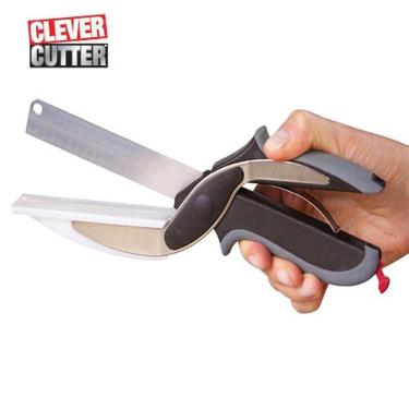 Imagem de Tesoura Prática Cozinha Clever Cutter Verdura Legumes Carnes