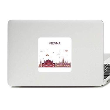 Imagem de Adesivo de vinil para laptop Vienna Áustria com padrão de marco plano para decoração de PC