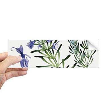 Imagem de DIYthinker Adesivo retangular roxo lavanda flor aquarela planta para-choque adesivo janela notebook decalque