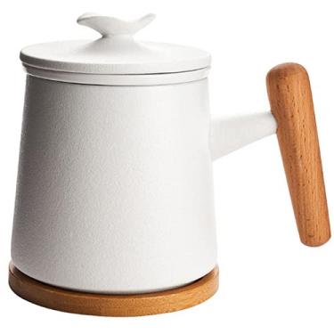 Imagem de PAYNAN Xícara de chá de porcelana de cerâmica para escritório, infusor de chá, conjunto criativo de chá para casa