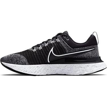 Imagem de Nike Tênis de corrida masculino React Infinity Run Flyknit CT2357-101 (branco/preto), Branco/preto, 9