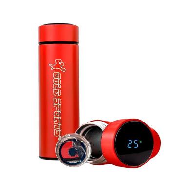 Imagem de Garrafa Térmica Aço Inoxidável Gold Sports SmartII-Com led Digital de tempratura Infusor de Chá-Unissex