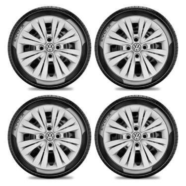 Imagem de Jogo Calota Vw Gol G3 G4 G5 G6 G7 Aro 14 C/emblema Resinado