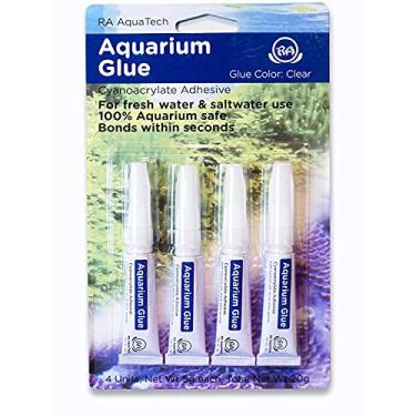 Imagem de RA AquaTech Cola de aquário transparente para plantas corais aquascaping seguro para aquário instantâneo (pacote com 4 peças)