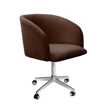 Imagem de Poltrona Atenas com Rodízio Decoração Sala de Estar Marrom