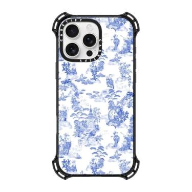 Imagem de CASETiFY Capa Bounce para iPhone 16 Pro Max [à prova de choque/6,5 m. Proteção contra quedas de grau militar 6X/compatível com Magsafe] - Moon Caravan Toile - Preto transparente
