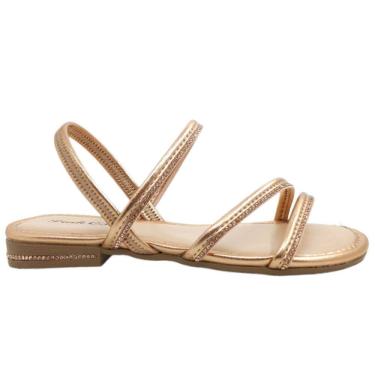 Imagem de Sandália Infantil Menina Casual Dia a Dia Rasteira com Brilho Pink Cats V4471