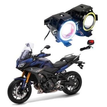 Imagem de Par Farol de Milha Angel Eye U7 para Moto MT 09 Tracker 2015 2016 2017