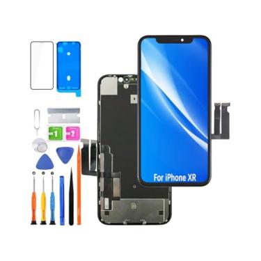 Imagem de Substituição de tela para iPhone Xr Display LCD FHD Touchscreen 3D Touch Face ID digitalizador montagem em moldura, adesivo à prova d'água, kits de reparo