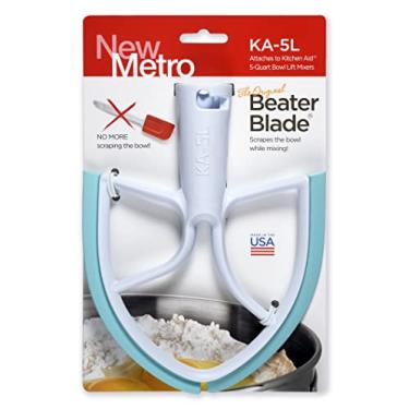 Imagem de NEW METRO Lâmina batedor original 5L, funciona com a maioria das batedeiras KitchenAid, 5 litros, Aqua