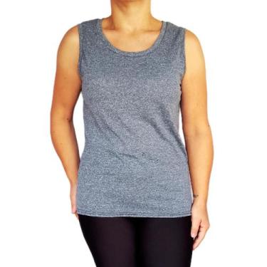 Imagem de Camiseta Feminina Regata Básica Lisa Suplex Light Pp ao Plus Size - SE