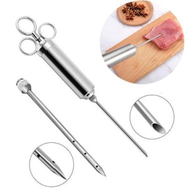 Imagem de Seringa Injetora De Tempero Profissional Carne Aço Inox 60ml - Pengi