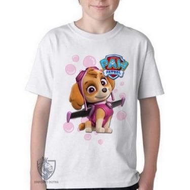 Imagem de Camiseta Infantil ou adulto  Patrulha Canina Skye Blusa Criança todos 