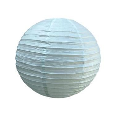 Imagem de Luminária Japonesa Decoração Oriental Papel 40 cm Verde Água - Galleri