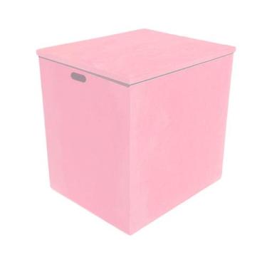 Imagem de Caixa Retangular Grande com Alça Tampa Sapato 52x43x53 Mdf 4mm Madeira