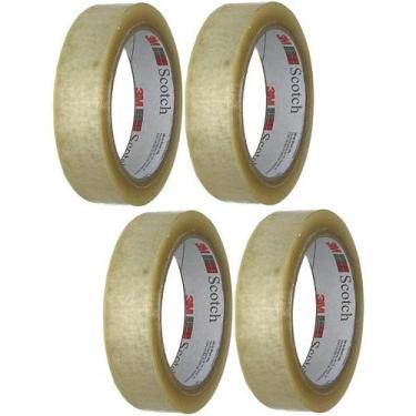Imagem de Kit 4 Fita Adesiva 373 PP Transparente 24MM X 50M - 3M