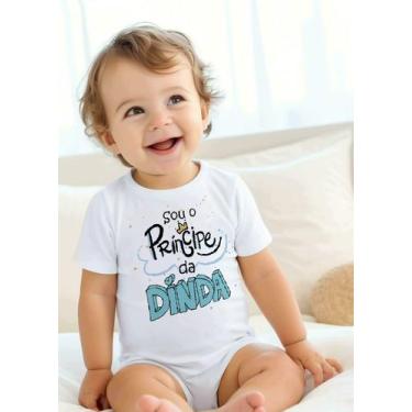 Imagem de Body Bebê Sou o Príncipe da Dinda Algodão fio Egípcio - LACATUY, GG