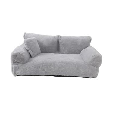 Imagem de IEUDNS Sofá-cama para cachorro, sofá para cachorro, base antiderrapante, suprimentos quentes para animais de estimação, cadeira reclinável multiuso para, Cinza Claro